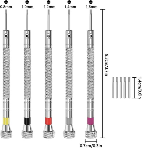 KALIM Mini Screwdriver Set, 10Pcs Screwdriver Kit for Watches, Glasses and Accessories, Precision Tool Set for Repair, Replace, Remove and Adjust,...