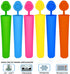 Silicone Ice Pop Mold Wpunwen Popsicle Molds with Lids 6 Pcs Silicone Popsicle Molds Reusable Popsicle Tubes with Clean Brush Durable Pure Color...