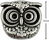 Bezelry 12 Pieces Cute Owl Antique Silver Color Metal Shank Buttons 15mm (19/32 inch) (Antique Silver)...