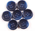 50 Pcs Large 1 inch Blue Buttons for Sewing Round Resin Navy Blue Buttons for Crafts 4 Hole Flatback Coat Buttons for Shirt Sweater DIY and Clothi...