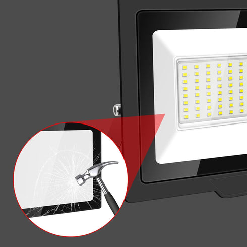 AUXTINGS 10W LED Flood Lights Outdoor Security Lights 1000LM Outside Lamp 6000K Daylight White Spot Light Exterior Lighting for Yard Backyard Hous...