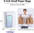 GSSUSA 5.25x3.75x8 20Pcs White Paper Bags With Handles?Small Gift Bags for Shopping,Craft,GroceryParty,Retail,Lunch,Business,Wedding,Merchandise,B...