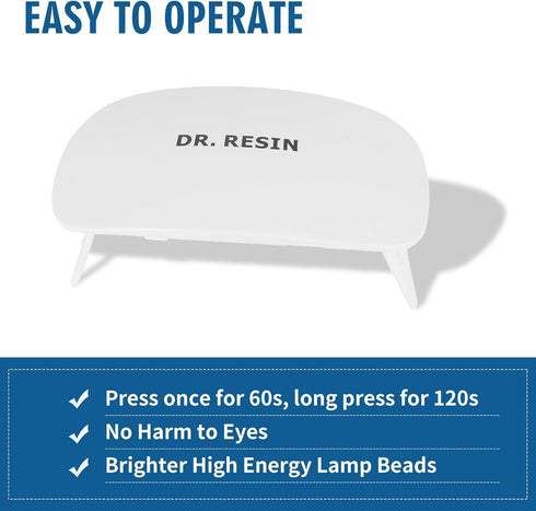 DR. RESIN UV Resin 200g with Light, Ultraviolet Upgrade Clear Epoxy Resin Kit for Jewelry Making, DIY Art Craft...