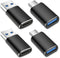 SheraF 4 Pack USB to USB C OTG Adapter, 2Pack Type C Female to A Male Charger Converter 2Pack USB C Male to USB 3.0 Female Adapter Thunderbolt 4 C...