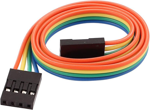 uxcell 5 Pcs Female to Female 4P Jumper Wire Ribbon Cable Breadboard DIY 40cm Long...