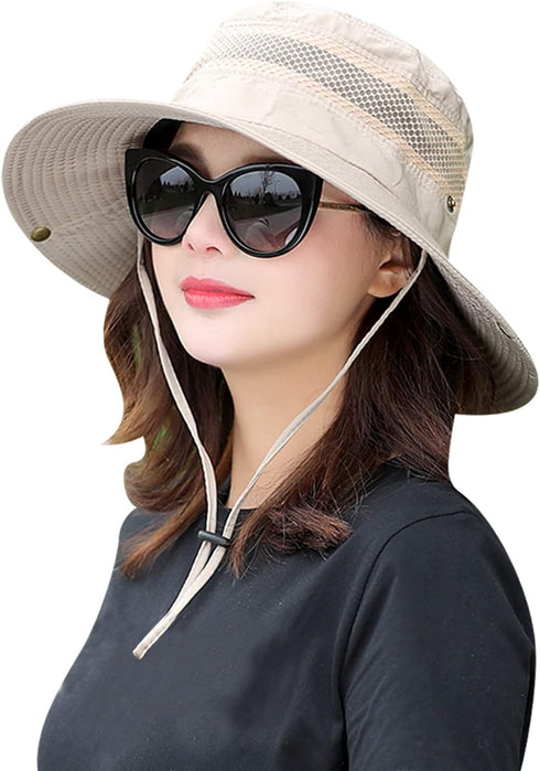 Women Fishing Sun Hat Men Summer UV Protection Bucket Hats Mesh Ventilated Outdoor Hiking Gardening Beach Lawn Hat...