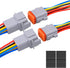 2Pack 8-Pin Waterproof DT Connector Male and Female Wire Connectors with 16AWG 105? 600V Wires and Heat Shrink Tubes, Applicable for Automotive El...