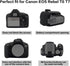 Soft Silicone Camera Case Cover for Canon Rebel T6/1300D, T7/1500D DSLR - Black with Button Marking...