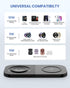 Wireless Charging Pad, 2 in 1 Wireless Charger for Samsung Galaxy S23/S22/S21/S20/S10/Note20/10, Galaxy Watch 5/4/3/, Active 2/1, Galaxy Buds 2/+/...