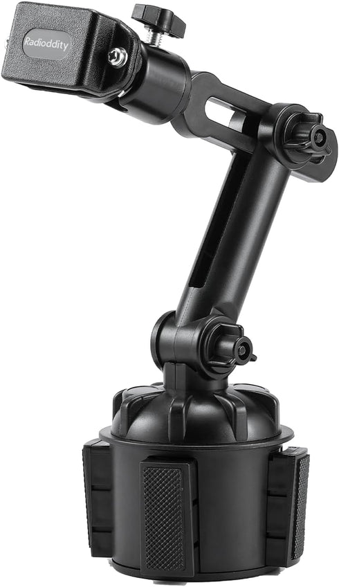Radioddity RH1 Cup Holder Radio Mount, Adjustable Length and Height, Secure and Stable for Handheld Radio, Car Mobile Radio, Two Way Radio, Walkie...