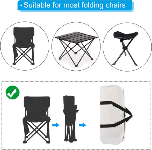 PATIKIL 26" Camp Chair Replacement Bag, Medium Storage Duffle Bag Waterproof Moving Bag with Zipper Foldable Canvas Tote Bag for Travel Camping, B...