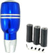 Abfer Automatic Shift Knob with Button Car Gear Shifter Knobs Aluminum Alloy Stick Shifting Handle Transmission Fit for Most Vehicle, Blue...