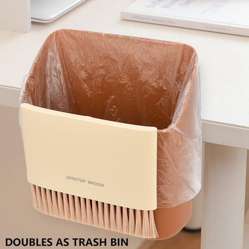 Jscarlife Mini Dustpan and Brush Deep Detail Cleaning Set, Deep Gap Cleaning Tool, Hanging Trash Can, Tidying Your Home, Desk, Countertop, Key Boa...