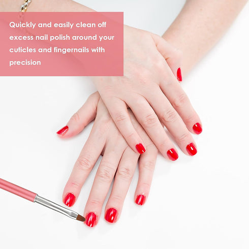 Nail Clean Up Brush, 3PCS Nail Art Clean Up Brushes Nail Painting Brushes Nail Remover Brush Nail Pen Painting Tools for Nail Art Design Manicure ...