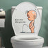 Cartoon Villain Toilet Stickers, Clean Your Piss Funny Decals, Waterproof Vinyl Wall Art Sign Decor, Removable Toilet Seat Quote Murals for Toilet...