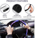 Swono Butterfly Bling Steering Wheel Cover for Men Women Beautiful Butterflies Purple Bling Universal 15 Inch Auto Neoprene Case Anti-Slip Car Whe...