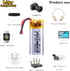 3.7V Lipo Battery 120mAh Rechargeable Lithium ion Polymer Battery 401230 Lithium Polymer ion Battery with Two Lines...