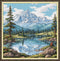 11 CT Cross Stitch Kits for Beginners Mountains & Lake Printed Stamped Cross-Stitch Supplies Needlework Printed Embroidery Kits DIY Kits Needlepoi...