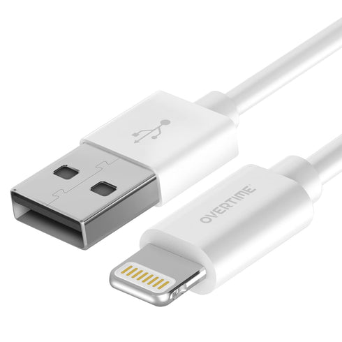 Overtime iPhone Charger Cable 1 Foot, Apple MFi Certified USB to Lightning Cable, 1ft USB Cord for iPhone 14/13/12/11/Pro/Max/Mini/SE/XR/XS/X/8/7/...