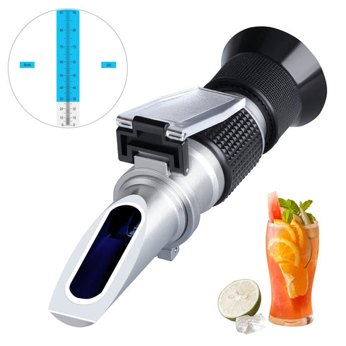Brix Meter Refractometer 0~90%, LEERCHUANG Handheld Brix Refractometer, High Accurate Brix Measurement with ATC for Fruit, Beverages&Juice, Honey,...