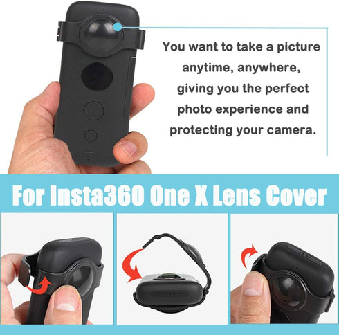 for Insta360 One X Camera Lens Case Fisheye Lens Protector Cover Gel Cap Accessories...