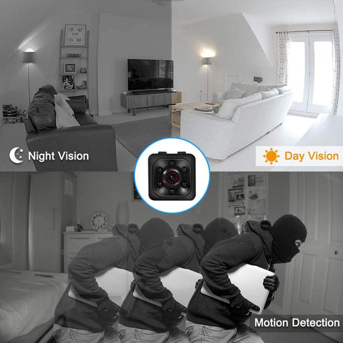 Mini Spy Camera, 1080P HD Mini Spy Camera with Audio and Video Recording, Night Vision, Motion Detective - No Wi-Fi Need...
