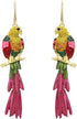 Colorful Parrot Dangle Earrings Shining Rainbow Rhinestone Drop Earrings Bohemian Animal Bird Earrings for Women Jewelry...