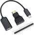 Raspberry Pi Zero Case with Heat Sink and 3 in 1 Adapter Kit Compatible with Raspberry Pi Zero W (Black)...