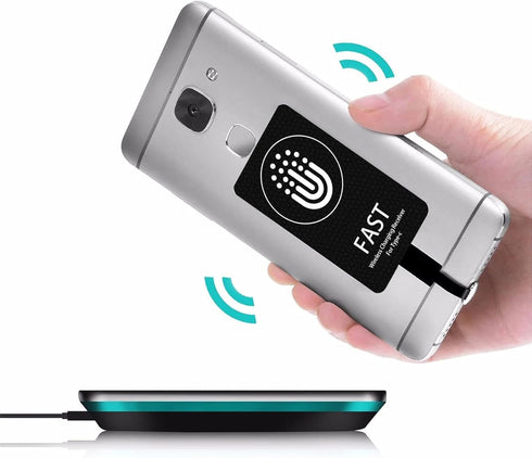 Type C Wireless Charging Receiver, 10W 5V/2A Fast Wireless Charger Adapter, Wireless Charger Receiver Chip Suitable for Android Cell Phones...