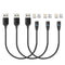 N. NETDOT Gen12 Magnetic Fast Charging Data Transfer Cable compatible with Micro-USB & USB-C smartphones Come with 2 Connectors each cable[1ft,3 p...