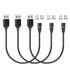 N. NETDOT Gen12 Magnetic Fast Charging Data Transfer Cable compatible with Micro-USB & USB-C smartphones Come with 2 Connectors each cable[1ft,3 p...