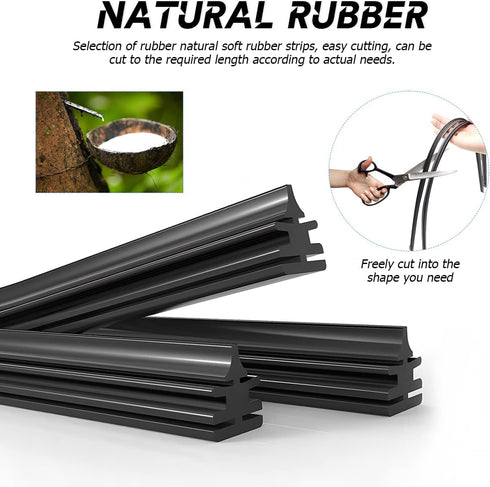 Car Windshield Wiper Blade Strips, DIY Adjustable Car Windscreen Wiper Rubber Refills, 32" Frameless Window Boneless Insert Replacement Wiper, Aut...