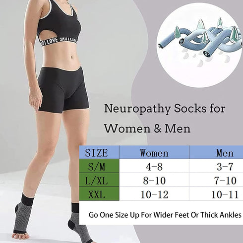 Neuropathy Socks for Women and Men, 3Pairs Soothe Relief Socks for Neuropathy Pain Women, Comprex Ankle Sleeves Plantar Fasciitis Ankle Swelling R...