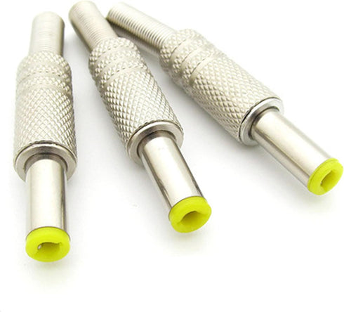 10Pcs 5.5 * 2.1/2.5mm DC Power Jack Plug Adapter Connector Power Supply Ends Solder Type DIY DC Connector (5.5 * 2.5mm)...