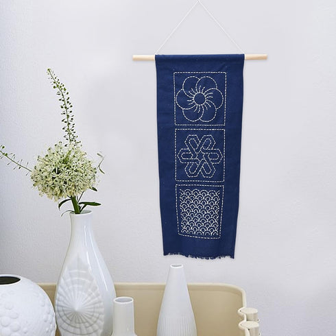 WEBEEDY Sashiko Kit DIY, 2 Sets Sashiko Wall Hanging Decor Traditional Japanese Embroidery Kit with Complete Sewing Accessories......