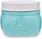 Fox Run Vintage Style Mason Jar Salt Cellar, Blue Ceramic with White Lid, 1 Cup Capacity...