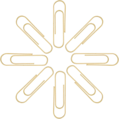 Paper Clips, 300-Count, Paperclips, Paper Clip, Gold Paper Clips, 1.1 Inch (28mm) Small Paper Clips...