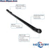 Rear Wiper Arm Blade Set for Honda Pilot 2009-2015 Rear Windshield Wiper Arm Blade Assembly 76720-SZA-A02 76730-SZA-A02...