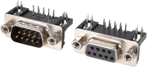 uxcell 5 Pairs RS232 Serial DB9 DB-9 9-Pin Male & Female Connector Jack Socket...