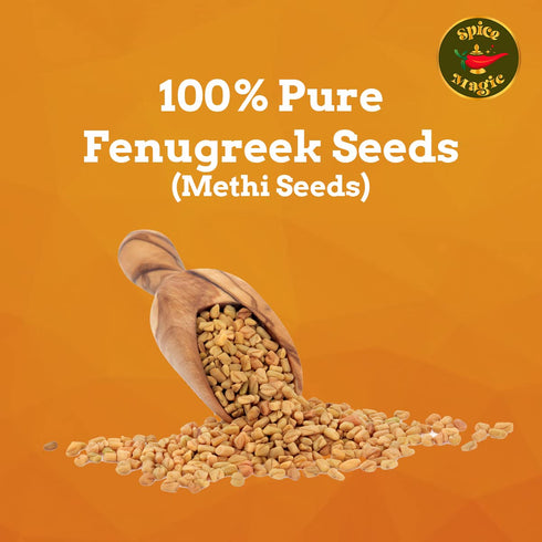 Spice Magic Whole Spices ~ 100% Pure, Aromatic & Natural I Gluten-Free I Non-GMO I Indian Origin, Fenugreek Seeds...