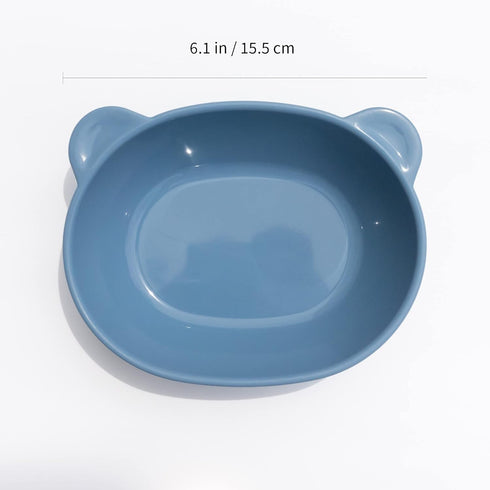 BLUE GINKGO Silicone Kids Bowls - Cute Silicone Bowls for Baby/Silicone Plates for Toddlers and Kids - Dishwasher Safe and Made in Korea (Blue)...