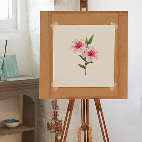 Layered Lily Flower Stencils Lily Stencils 11.7×8.3inch Resuable Lily Flower Bouquet Stencil Spring Botanical Art Stencils for Wood, Canvas, Paper...