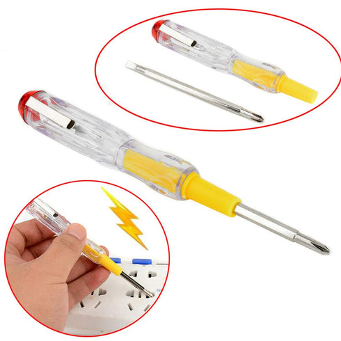 2 Pcs Multifunction LED Electric Test Tester Pen 100-500V Screwdriver Voltage Detector Probe Tool for Household Electrician Circuit Test...