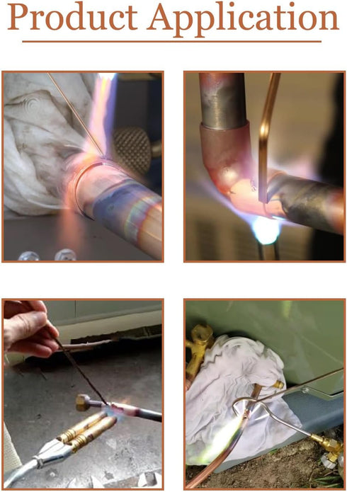 20 Rods Brazing Rods, Copper Brazing Rods 1/16" X 14", Copper Solder for Copper Pipes, Copper Crafts, Refrigerator...