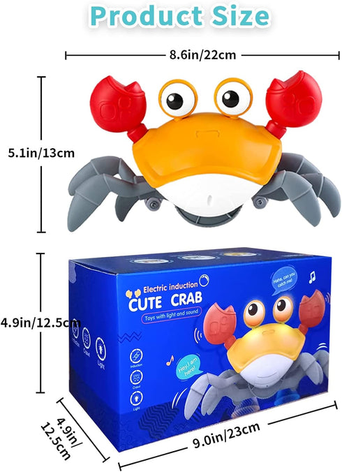 Crawling Crab Baby Toys Infant -Encourage Crawling 3 4 5 6 7 8 9 10 11 12 Babies Boy Girl -Musical, Light up, Tummy Time Toys 3-6 6-12 9-12 12-18 ...