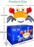 Crawling Crab Baby Toys Infant -Encourage Crawling 3 4 5 6 7 8 9 10 11 12 Babies Boy Girl -Musical, Light up, Tummy Time Toys 3-6 6-12 9-12 12-18 ...
