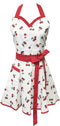 Wrapables Adjustable Flirty Hostess Apron, Sweet Cherries...