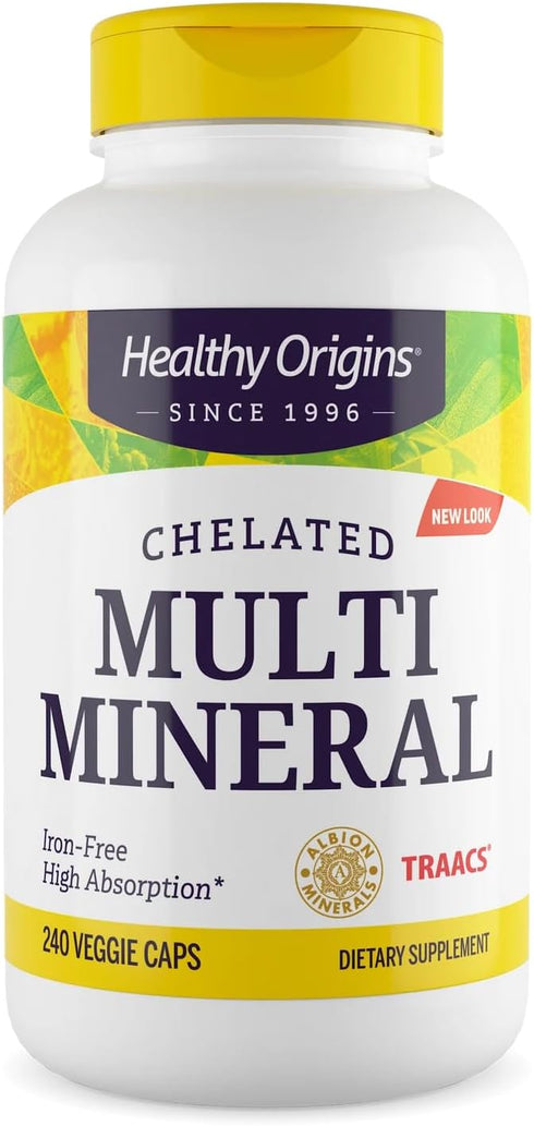 Healthy Origins Chelated Multi Mineral (Albion Minerals, Bioavailable, Non-GMO, Gluten Free), 240 Veggie Caps...