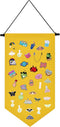 Kunyeah Wall Hanging Brooch Organizer Storage Case Colorful Canvas Pin Board Stand Enamel Pin Badge Hanging Holder Display Banner Earrings Collect...