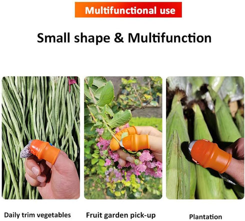 12 Pcs Gardening Silicone Thumb Knife Tool Set for Harvesting, Plant Fruit Picking, Trimming, Thumb Cutter for Finger Protection...